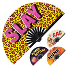 Slay Power Bottom Power Top Kinky Beef Cake Hunk Twink NSA Gag Hieeee Hand Fan UV Glow Foldable Handheld Fan