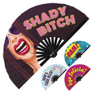 Apololie How's Your Head Bam! Realness Sick'ning Werk Shady Bitch Dusted Bye Felicia! Diva Hand Fan UV Glow Foldable Handheld Fan