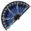 Kitana Fan Cosplay Weapon Kitana Hand fan Accessory Halloween Costume for women Handheld Fan Blue Kitana Outfit bladed fan war fan