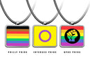 Pride Flags Square Pendant Necklace