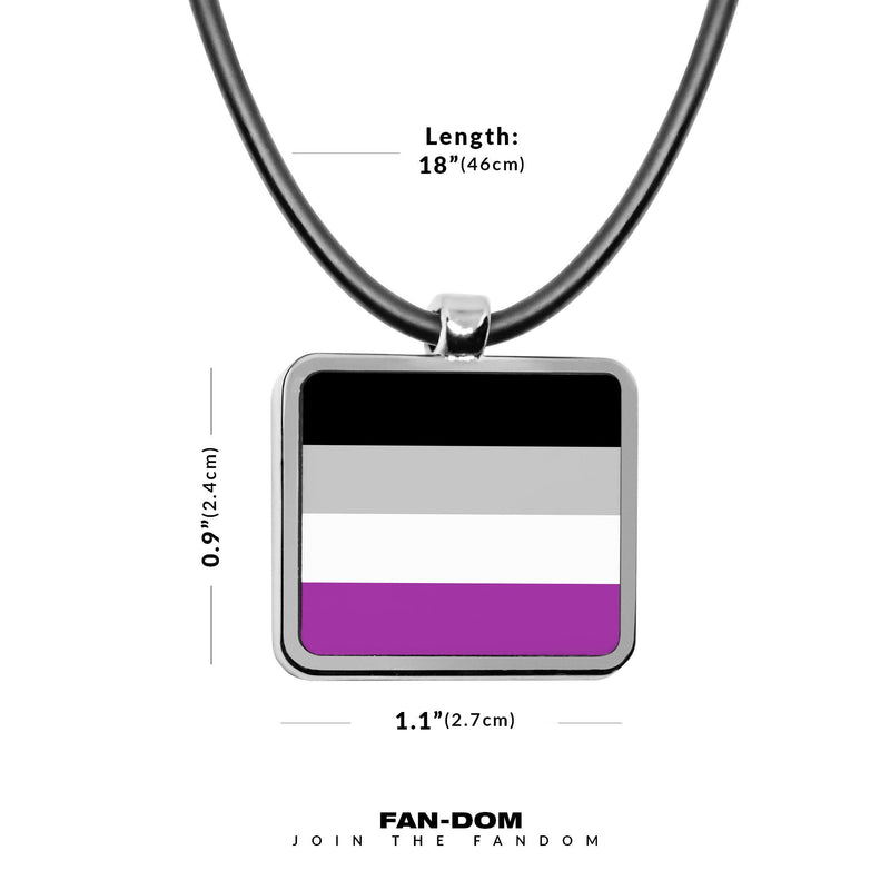 Pride Flags Pendant necklace Square charm Transgender Bisexual Lesbian Polysexual Asexual Pansexual Flags