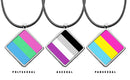 Pride Flags Pendant necklace Diamond shape charm Transgender Bisexual Lesbian Polysexual Asexual Pansexual Flags