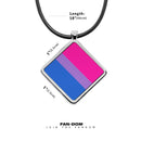 Pride Flags Pendant necklace Diamond shape charm Transgender Bisexual Lesbian Polysexual Asexual Pansexual Flags