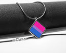 Pride Flags Pendant necklace Diamond shape charm Transgender Bisexual Lesbian Polysexual Asexual Pansexual Flags