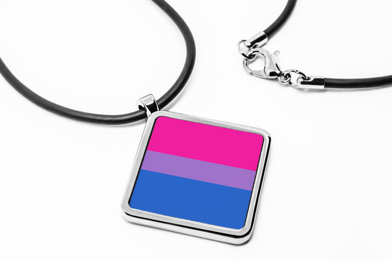 Pride Flags Pendant necklace Diamond shape charm Transgender Bisexual Lesbian Polysexual Asexual Pansexual Flags