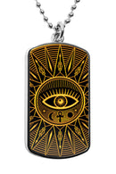 Magic Spell Circle Dog Tag Necklace