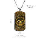 Magic Spell Circle Dog Tag Necklace