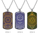 Magic Spell Circle Dog Tag Necklace