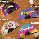 Sashay Away Crusty For the Gods Reading is fundamental Polished Henny tea shantay you stay whats the tea house down Pride LGBT Gay Drag Race Hand Fan UV Glow Foldable Handheld Fan