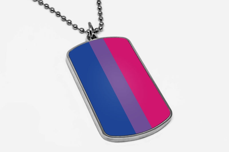 Pride Flags dog tag necklace Transgender Bisexual Lesbian Polysexual Asexual Demisexual Pansexual Flags dog tag