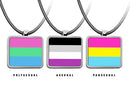 Pride Flags Square Pendant Necklace