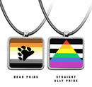 Pride Flags Square Pendant Necklace