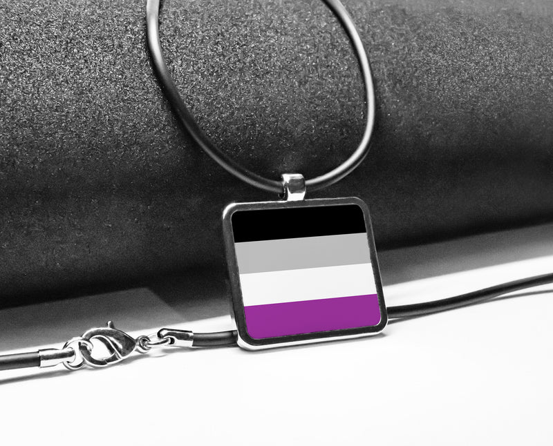 Pride Flags Pendant necklace Square charm Transgender Bisexual Lesbian Polysexual Asexual Pansexual Flags