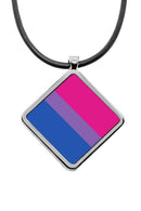 Pride Flags Pendant necklace Diamond shape charm Transgender Bisexual Lesbian Polysexual Asexual Pansexual Flags