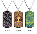 Magic Spell Circle Dog Tag Necklace