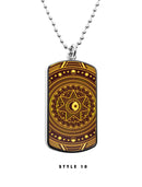 Magic Spell Circle Dog Tag Necklace
