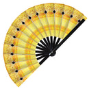 Yellow Hand Fan Cosplay