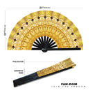 Yellow Hand Fan Cosplay