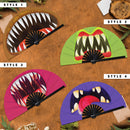 Monster Mouth Halloween Bamboo Hand Fan
