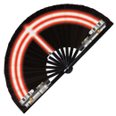 light saber hand fan halloween costume outfit cosplay star galaxy wars laser sword accessories uv glow rave circuit party fans
